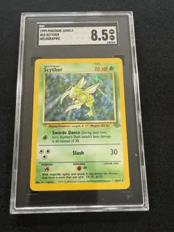 Pokemon Scyther Holo 10/64 from Jungle Unlimited in a SGC 8.5! - Image 1