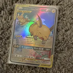 Raichu & Alolan Raichu GX TAG TEAM Ultra Rare Full Art Holo 221/236 260 HP - Image 1