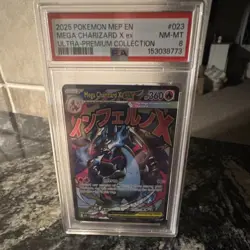 Pokemon Mega Charizard X ex Promo Holo EX PSA 8 Me: Mega Evolution 023 2025 - Image 1