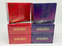 Lot of (6) Pokemon Center Scarlet & Violet Base PC Elite Trainer Boxes SEALED - Image 1