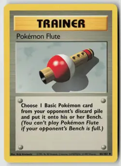 Pokemon Flute 086/102 - Base Set Normal - PTCG - LP - Image 1