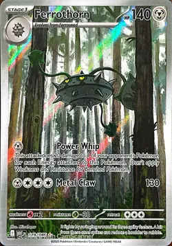 Pokemon TCG S&V White Flare Ferrothorn Illustration Rare Card 149/086 English NM - Image 1