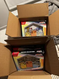 Pokemon Prismatic Evolutions Poster Collection Promo Box Factory Sealed Lot of 2 - Image 1