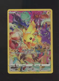 2023 Pokemon SWSH Crown Zenith Secret Rare #160 Full Art Pikachu - Image 1