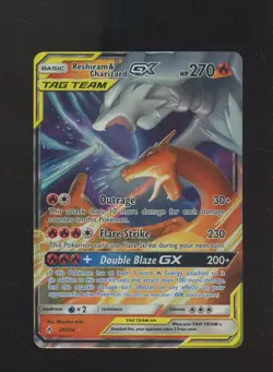 2019 Pokemon Sun & Moon Unbroken Bonds #20 Reshiram & Charizard GX - Image 1