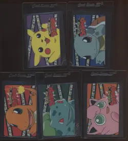 Pokemon Snap Blockbuster Video Smart Card Set of 5 Vintage 1999 Pikachu Squirtle - Image 1