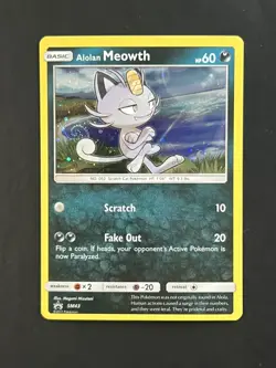 Alolan Meowth #SM43 | Pokemon TCG: Sun & Moon | Galaxy Swirl Off The Tail - Image 1