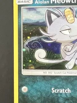 Alolan Meowth #SM43 | Pokemon TCG: Sun & Moon | Galaxy Swirl Off The Tail - Image 3