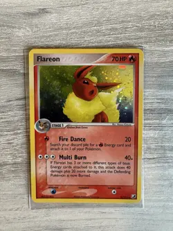 Flareon 5 Holo Pokemon Unseen Forces 2005 - SWIRL 💫 - Image 1