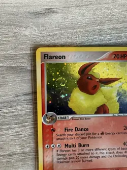 Flareon 5 Holo Pokemon Unseen Forces 2005 - SWIRL 💫 - Image 2