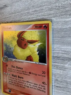 Flareon 5 Holo Pokemon Unseen Forces 2005 - SWIRL 💫 - Image 3