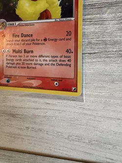 Flareon 5 Holo Pokemon Unseen Forces 2005 - SWIRL 💫 - Image 4