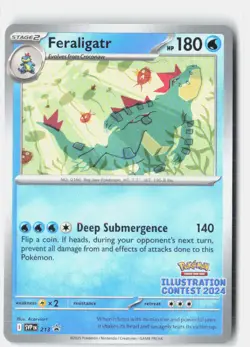 Feraligatr (Illustration Contest 2024) 213 Scarlet & Violet Promo Pokemon NM - Image 1