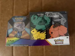 “Sealed Pokemon Evolving Skies Elite Trainer Box & Lucario Tin Bundle 2021.” - Image 1