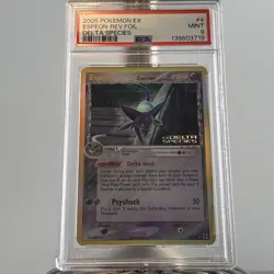 2005 POKEMON EX DELTA SPECIES #4 ESPEON-REVERSE FOIL PSA 9 - Image 1