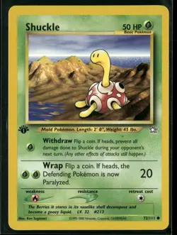 Shuckle 72/111 Common Neo Genesis Pokemon Near Mint - Image 1