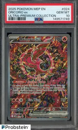 2025 Pokemon MEP En #024 Oricorio ex Ultra Premium Collection PSA 10 GEM MINT - Image 1