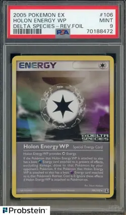 2005 Pokemon EX Delta Species Reverse Foil #106 Holon Energy WP PSA 9 - Image 1