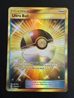 Ultra Ball (Secret) 161/149 SM Base Set Holo Sun & Moon Pokemon - Image 1