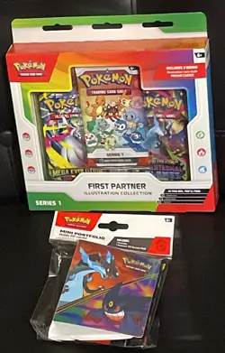 2026 Pokemon SET! First Partner Illustration Coll. Ser. 1 PLUS MINI PORTFOLIO!! - Image 1