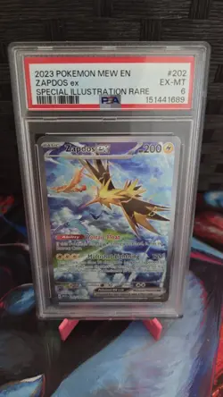 Zapdos Ex #202 2023 Pokemon 151 Special Illustration Rare PSA 6 - Image 1