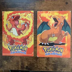 Pokemon TCG Topps Blue Logo E5 E6 Charmeleon Charizard 1999 Vintage MP - Image 1