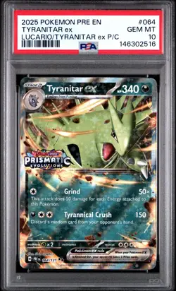 Pokemon Tyranitar EX Prismatic Evolutions Premium Collection STAMPED 064 PSA 10 - Image 1