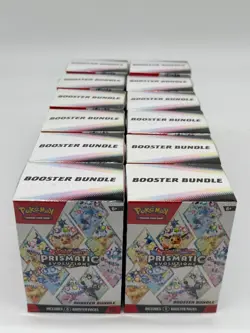 Lot of (12) Pokemon TCG Prismatic Evolutions Booster Bundle Boxes SEALED - Image 1