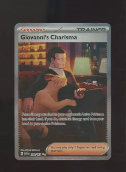 2023 Pokemon MEW EN Special Illustration Rare #204 Giovanni's Charisma - Image 1