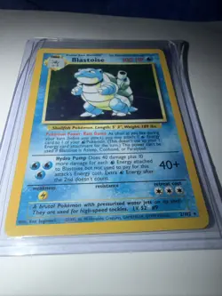 Pokemon TCG Blastoise Holo Rare Base Set 2/102 WOTC Vintage - Image 2