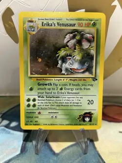 Erika's Venusaur 4/132 Pokemon Gym Challenge Unlimited Holo Rare WOTC LP - Image 1