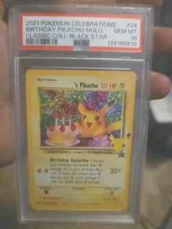 2021 POKEMON CELEBRATIONS CLASSIC COLLECTION #24 BIRTHDAY PIKACHU-HOLO PSA 10 - Image 1