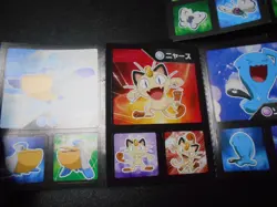 Pokemon Card Coris Promo Non Holo Sticker x4 Pikachu Raichu etc #3953 - Image 2