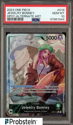 2024 One Piece OP07 Alternate Art #019 Jewelry Bonney PSA 10 GEM MINT - Image 1