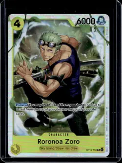 2026 One Piece Adventure on Kami's Island Roronoa Zoro Super Rare #OP15-113 - Image 1