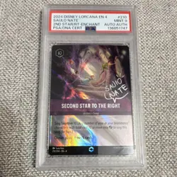 Disney Lorcana Second Star to the Right Enchanted 210/204 PSA 9 Auto PSA/DNA - Image 1