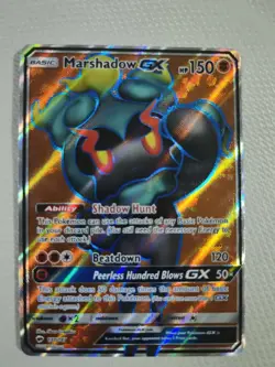 Marshadow GX 137/147 Full Art Ultra Rare Holo Burning Shadows Pokemon Card JM64 - Image 1