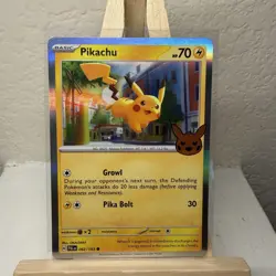 Pikachu 62/193 Paldea Evolved Trick or Trade Holo Pokemon TCG - Image 1
