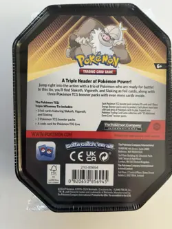 Pokemon Slaking EX Triple Whammy Tin Sealed 2024 3 Booster Packs + Promo - Image 2