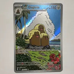 Pokemon TCG Alolan Dugtrio 208/191 SV08 Surging Sparks Rare Holo 110 HP - Image 1
