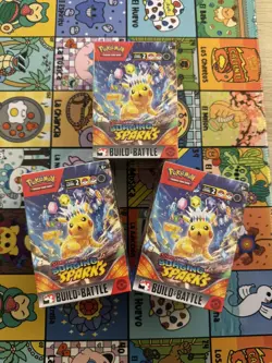 Pokemon Scarlet and Violet Surging Sparks Build and Battle Box [SV08] Sealed X 3 - Image 1