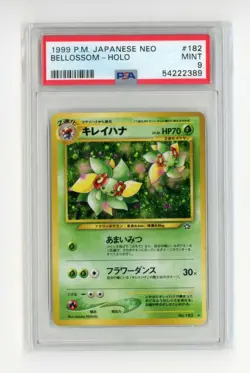 Bellossom No. 182 Neo Genesis Japanese Holo Rare - PSA 9 MINT! - Image 1