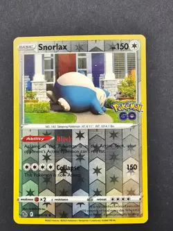 Snorlax Reverse Holo Holo Rare Pokemon GO 055/078 LP - Image 1