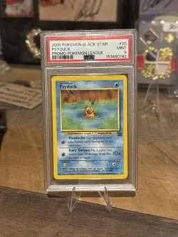 🦆😐 ❓2000 POKEMON PSYDUCK #20 POKEMON LEAGUE BLACK STAR PROMO PSA 9 ❓😐🦆 - Image 1