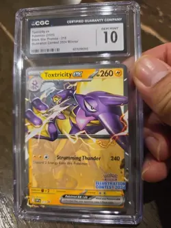 POKEMON CGC GEM MINT 10 TOXTRICITY EX #215 ILLUSTRATION CONTEST WINNER 2024 #2 - Image 1
