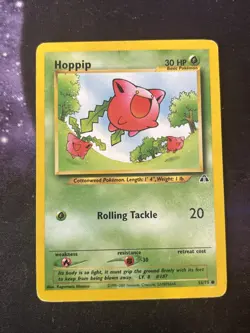 Hoppip 55/75 Common Pokemon Neo Discovery Unlimited WOTC MP 2001 - Image 1