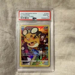 Pokemon TCG Dedenne TG07/TG30 Brilliant Stars Full Art Holo PSA 10 - Image 1