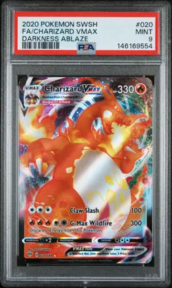 Charizard VMAX 020/189 Pokemon TCG Darkness Ablaze Full Art PSA 9 MINT - Image 1
