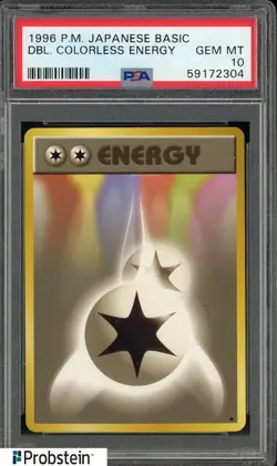 1996 Pokemon Basic Base Set Japanese Trainer Double Colorless Energy PSA 10 - Image 1
