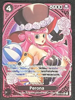 Bandai Perona EB03-045 Extra Booster One Piece Heroines SR SP Blocker Foil Card - Image 3